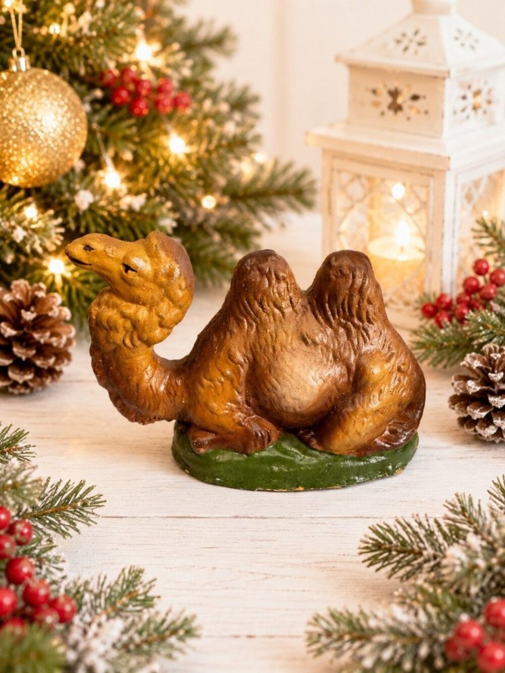 Vintage Italy Nativity Camel Paper Mache 5" Scale Replacement Figure 29¢ Sticker - Picture 1 of 6